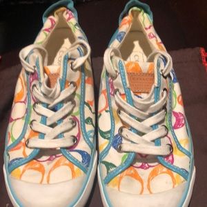 Coach Leather & Canvas Sneakers